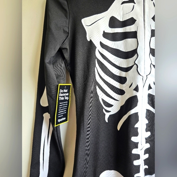 NWT! Tipsy Elves, Skeleton Bodysuit Costume, Black/White, Size Medium -$79.95 - Picture 10 of 13